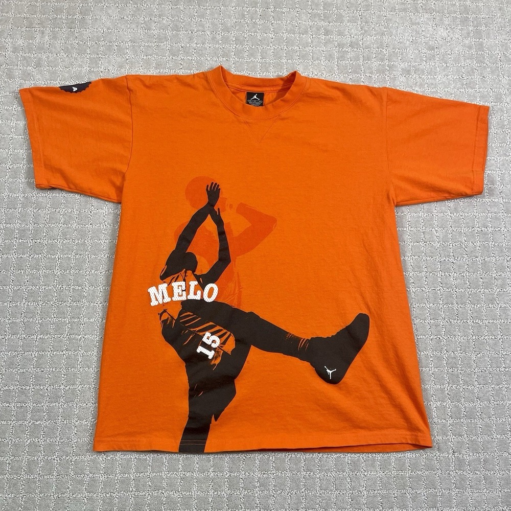 Vintage 00's Carmelo Anthony Orange Syracuse Jordan Brand Large Y2K Bmore Tshirt
